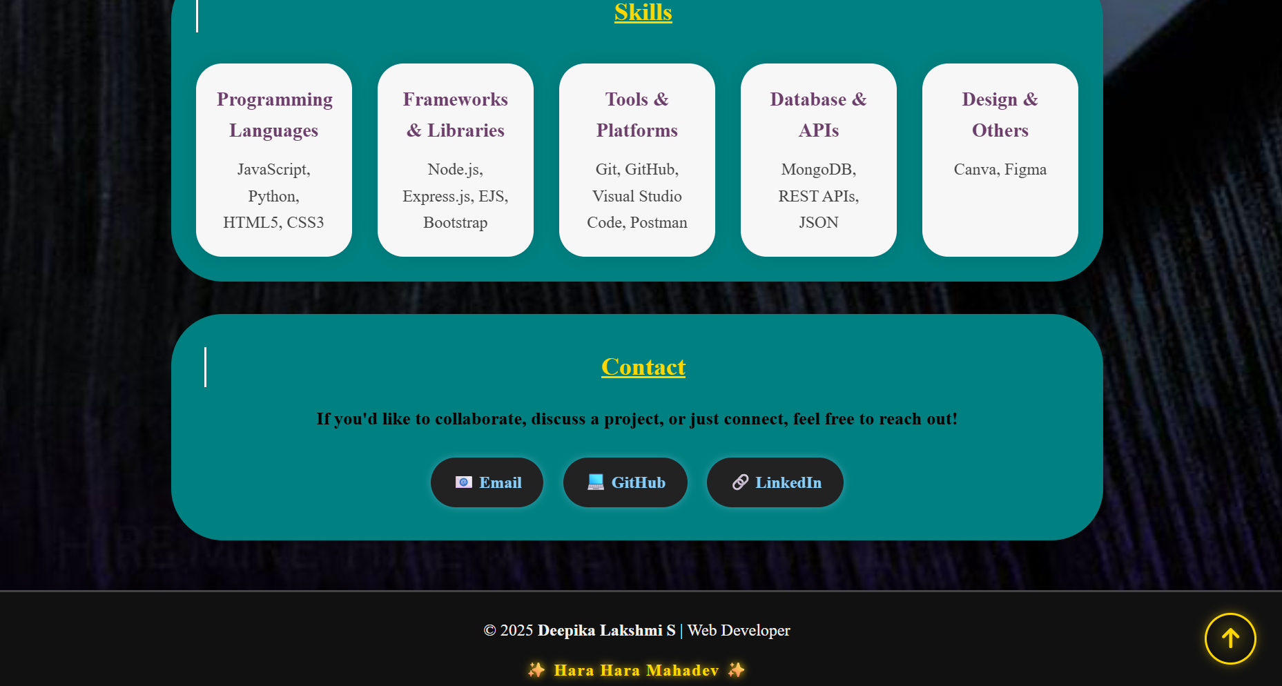 🌐 Deepika Lakshmi S Portfolio Website | Deepika Lakshmi S
